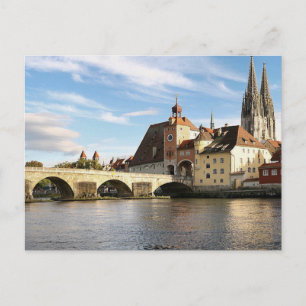 Cartão postal Regensburg na Baviera, Alemanha