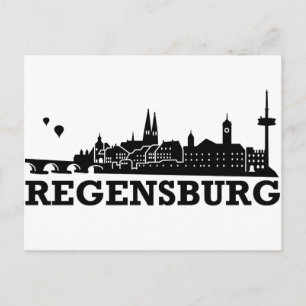 Cartão Postal Regensburg Skyline