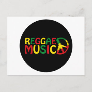 Cartão Postal Reggae Music design, reggae art