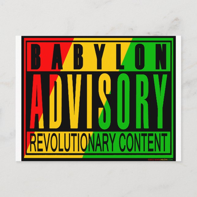 Cartão Postal Reggae RASTA (Frente)