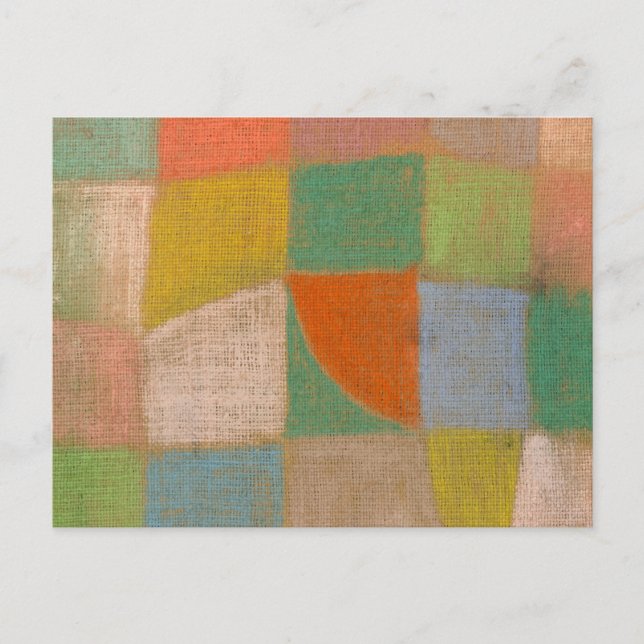 Cartão Postal Região Harmonizada, 1938 por Paul Klee (Frente)