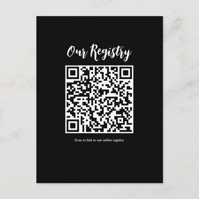 Cartão Postal Registro de Casamento Digitalizável de Código QR M (Frente)