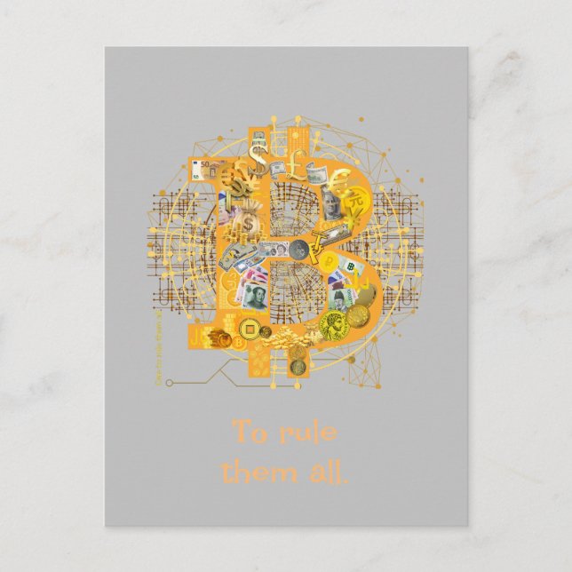 Cartão Postal Regra de Bitmoeda (Frente)