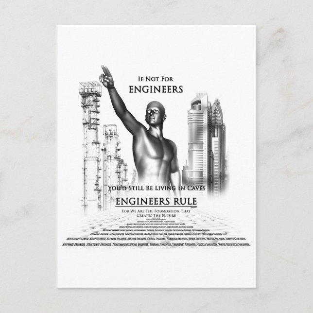Cartão Postal Regra de engenheiros (Frente)
