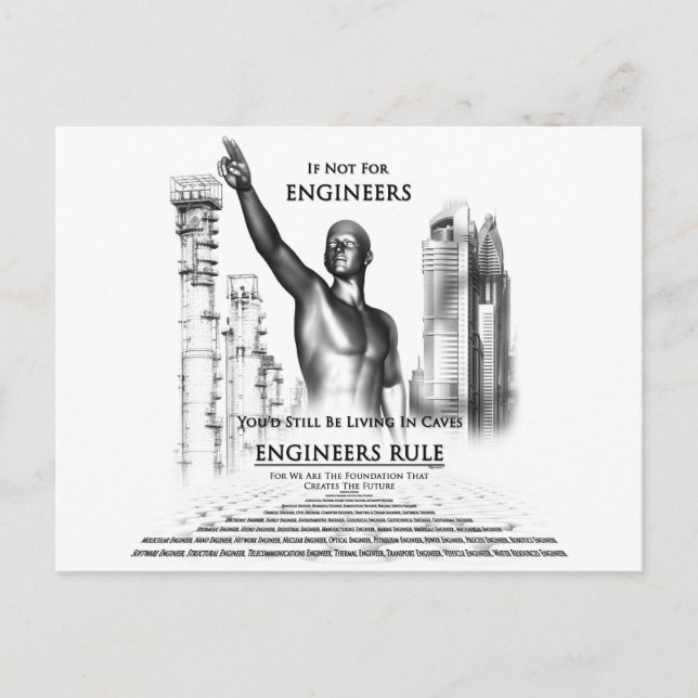Cartão Postal Regra de engenheiros (Frente)