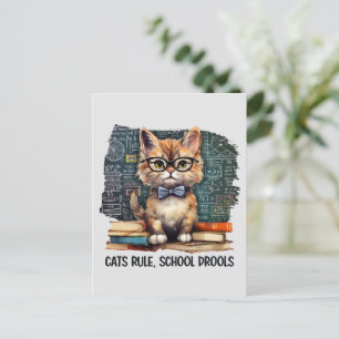 Cartão Postal Regra de Gatos, Linguins Escolares