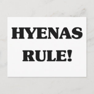 Cartão Postal Regra de Hienas