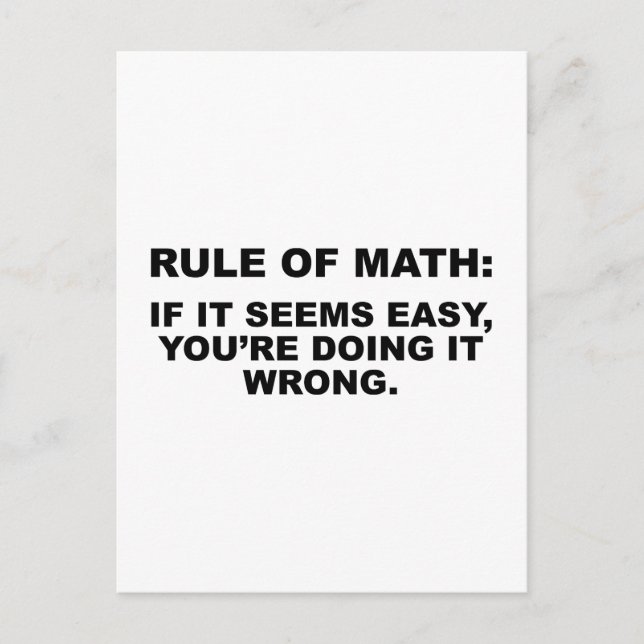 Cartão Postal Regra De Matemática (Frente)