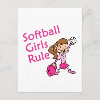 Cartão Postal Regra de Moças de Softball