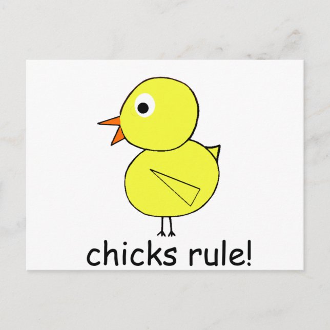 Cartão Postal Regra de pintinhos (Frente)