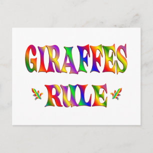 CARTÃO POSTAL REGRA GIRAFFES