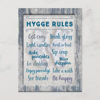 Cartão Postal Regras de Hygge