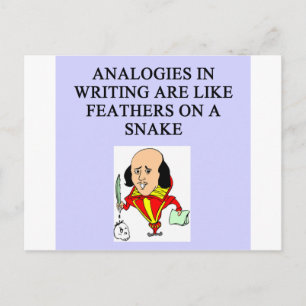 Cartão Postal regras engraçadas para escritores