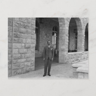 Cartão Postal Rei Alfonso XIII da Espanha no Hotel King David, J