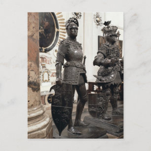 Cartão Postal Rei Arthur, estátua do túmulo de Maximilian