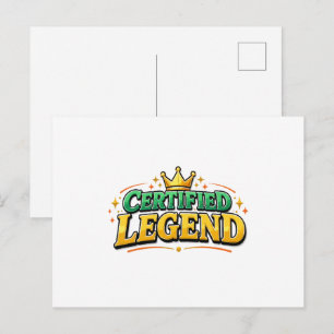 Cartão Postal Rei Coroa Lendário Certificado
