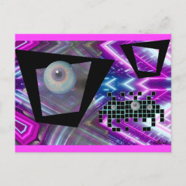Cartão Postal Rei da Nova Invasão Vaporwave