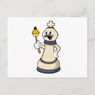 Cartão Postal Rei da peça de xadrez no Xadrez.PNG