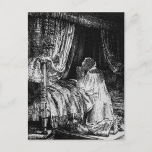 Cartão Postal Rei David na oração, 1652