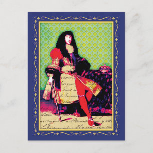 Cartão Postal Rei francês Luís XIV o Rei Sol Excelente