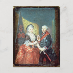 Cartão Postal Rei Frederick II e sua esposa