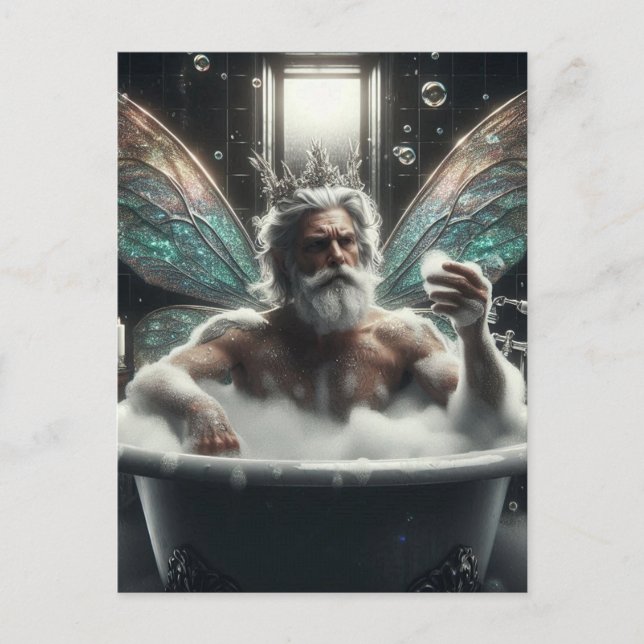 Cartão Postal Rei Leite no Banho de Bubbleba (Frente)