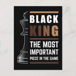 Cartão Postal Rei Preto A Peça Mais Importante No Jogo 1