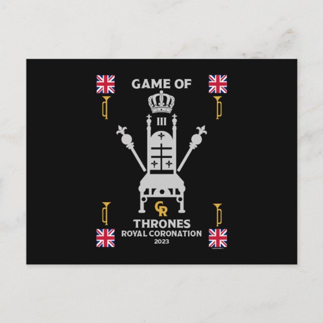 Cartão Postal Rei Real Britânico Charles III (Frente)