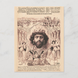 Cartão Postal Rei Salomão Rodeado por Dançarinas