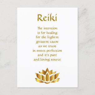 Cartão Postal Reiki Healing Poem