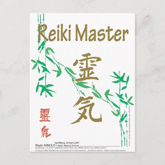Cartão Postal Reiki Master (Frente)