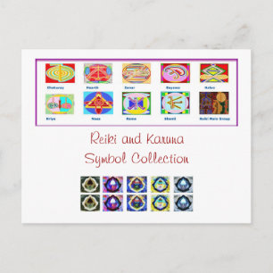 Cartão Postal Reiki Master Tools - Symbols n Giveaways