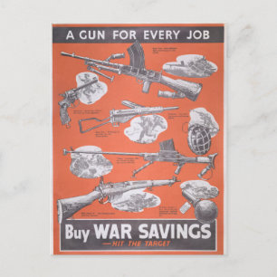 Cartão Postal Reimpressão de cartaz britânico da época da guerra