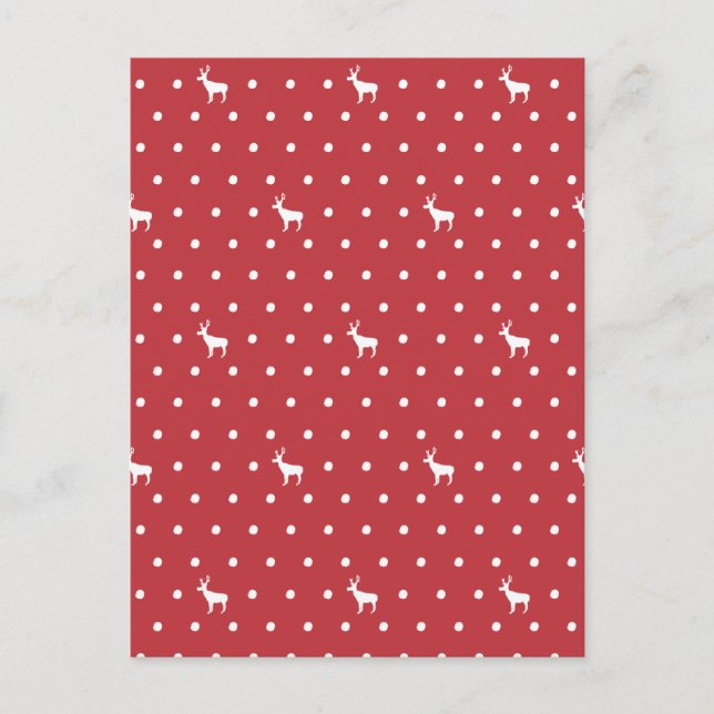 Cartão Postal Reindeer com Cartão-postal de pontos (Frente)