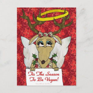 Cartão Postal Reindeer Esta É A Época de Ser Vegan Oferece Roupa