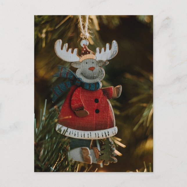 Cartão Postal Reindeer Ornament Christmas (Frente)