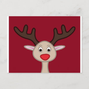Cartão Postal Reindeer personagem de desenho animado