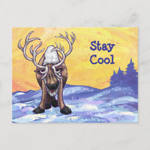 Cartão Postal Reindeer Stationery