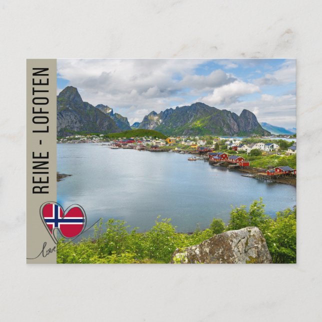 Cartão Postal Reine auf den Lofoten (Frente)