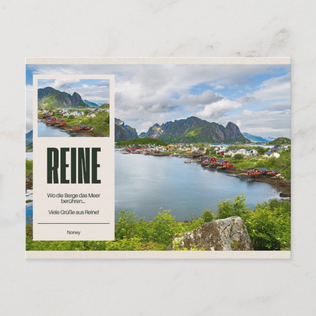 Cartão Postal Reine auf den Lofoten (Frente)