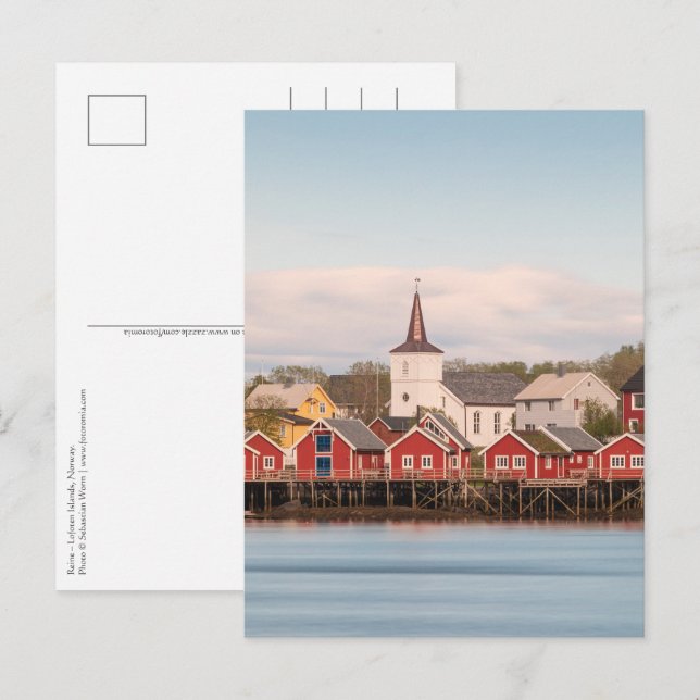 Cartão Postal Reine Lofoten Noruega (Frente/Verso)