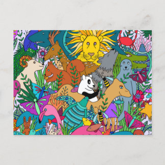 Cartão Postal Reino animal
