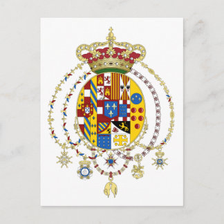 Cartão Postal Reino das Armas casaco das Duas Sicílias, Itália