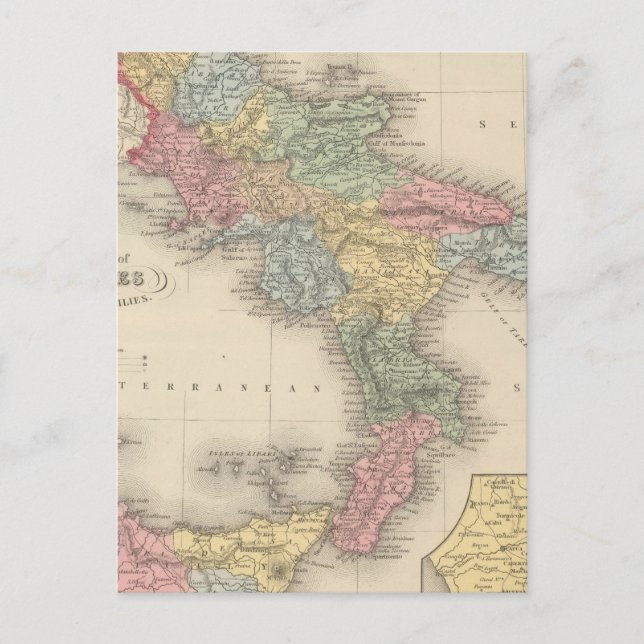 Cartão Postal Reino de Nápoles ou das Duas Sicílias (Frente)