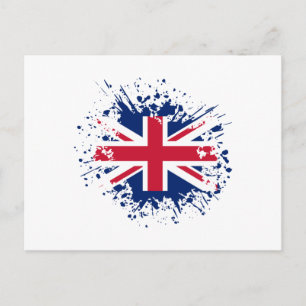 Cartão Postal Reino Unido Souvenir Landmark, Reino Unido Flag