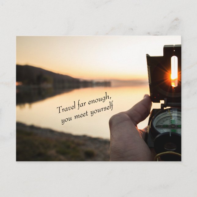 Cartão Postal Reisen, um sich selbst zu finden (Frente)