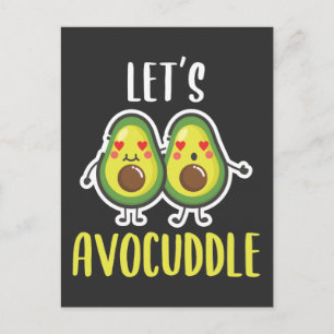Cartão Postal Relação Custa Vegan Avocado Cuddle