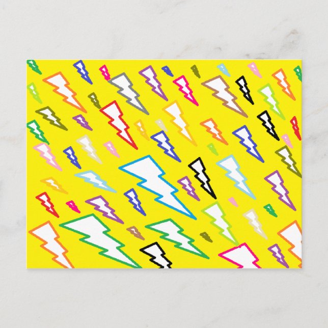 Cartão Postal Relâmpago de Nuvens de Tempestade (Frente)