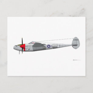 Cartão Postal Relâmpago P-38J bloqueado