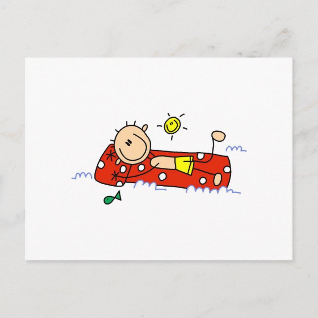 Cartão Postal Relaxamento em Mattress de Ar (Frente)